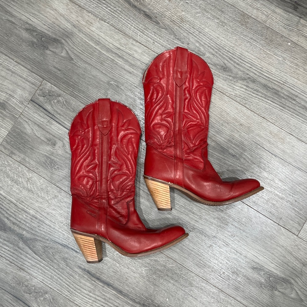 Capezio Red Vintage Cowboy Boots